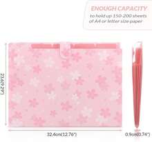 SKYDUE Pink Expanding File Folder With 5 Pockets, Cute Accordion File Organizer, Portable Receipt Paper Documents Organizer, Letter Size Filing Folder School Office Supplies - MàuF - Xem 5