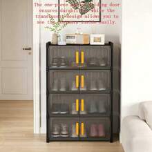 多层鞋架，简约布艺鞋柜，多层收纳架，大容量防尘家用鞋架，易于组装落地式防尘鞋架，卧室和宿舍的理想家居收纳架，适用于运动鞋、高跟鞋、靴子、鞋盒 - 彩色 - 查看 8