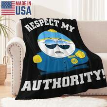 Funny Meme Respect My Authority Blanket Bed Sofa Couch Room Decoration Blankets Warm Home Decor Travel Blanket-Car Print Flannel Throw HXAX - Multicolor - View 3