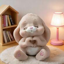 可爱兔子造型蜡模，树脂硅胶材质 - 拥有生动的眼睛和蓬松的耳朵，适用于制作蜡烛、肥皂、史莱姆、石膏、蜡制品 - DIY生日、情人节、复活节装饰品 - 耐用易清洗的硅胶模具，适合家居装饰或礼品制作，兔子配件，礼品制作，纹理细节，灵活的工艺工具 - 坐臥心型兔子矽膠模具 - 查看 2