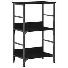 vidaXL Étagère Chêne negro 50 x 33 x 82 cm Madera de ingeniería - Negro - Ver 2