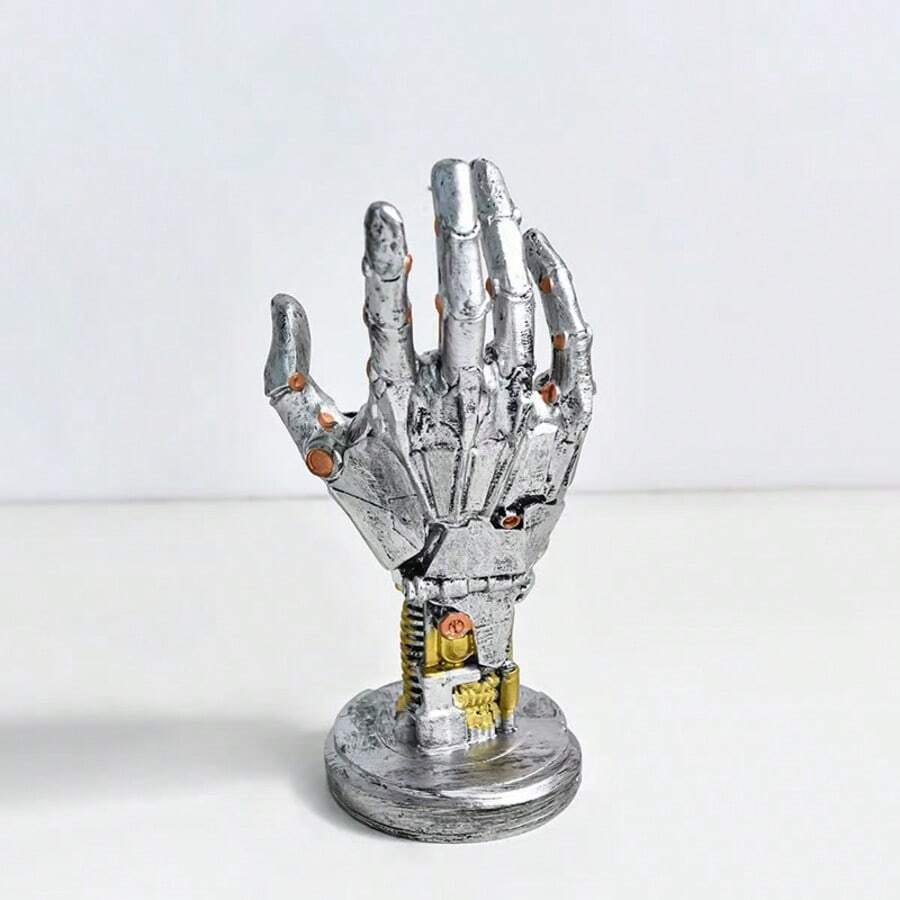 1 pieza Soporte artesanal de controlador de juego de robot 3D estilo cyberpunk, soporte de consola de juegos, decoración central, adecuado para oficina, decoración del hogar, regalo de cumpleaños, recuerdos de fiesta, decoración de habitación perfecta y regalo - Multicolor - Ver 1