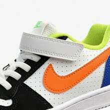 Nike New Kids' Hook And Loop Lightweight Sneakers - Black and White/orange - View 10