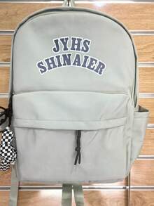 shinaier Fashionable Large Capacity Student Travel Backpack With Pendant - Green - View 2