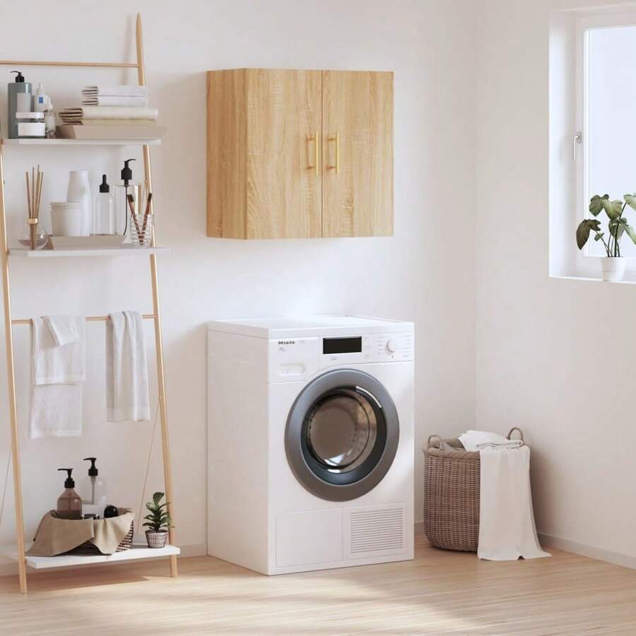 vidaXL Armadio murale chêne sonoma 60x31x60 cm in legno metalmeccanico - Castano - Visualizzare 1