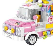 Retro Food Truck Construction Set - Ice Cream, Burger And Snack Van Model Kit, STEM Educational Toy For Children Ages 8-12, Creative DIY Gift For Boys And Girls.