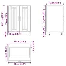vidaXL Meuble de base de lavabo Lucca gris béton bois ingénierie - Gris - Voir 11
