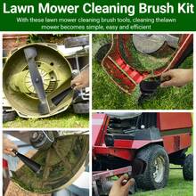 2件套割草机底盘刮刀清洁刷套装 - 重型金属结构，符合人体工程学的手柄和耐用刷毛，清洁高效，升级设计，适用于割草机维护 - 是园丁和草坪护理专业人士的理想之选，割草机配件 - 黑色 - 查看 9