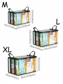 1个大容量PVC翻盖收纳袋，多功能防水书籍收纳袋，便携式可折叠衣物收纳袋，衣柜整理袋，PVC材质防尘防潮，带拉链，两侧带提手，可折叠节省空间，适合衣柜和房间整理。 - 四色 - 查看 12