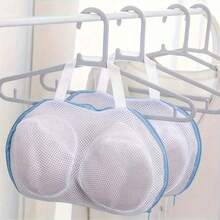 1pc Durable Lingerie Wash Bag - Mesh Washing Protection Bag, Zipper Closure, Suitable For Delicate Clothes, Round Design, Material - Multicolor - View 4