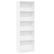 vidaXL Bibliothèque Blanc 60x24x176 cm Legno d'ingegneria - Bianco - Visualizzare 2
