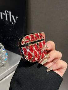 1个红色水钻蓝牙耳机保护套，适用于 - 紅色 - 查看 3