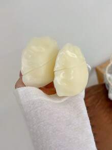 1pc Cute 3D Dumpling + Pendant Silicone Earphone Case, Suitable For Apple Pro 3/1/2/4 Cartoon Creative Protective Cover - Multicolor - View 2