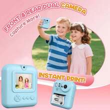 1 Set Kids Instant Print Camera, 1080P Video Recording, Comes With 3 Rolls Of Photo Paper, Children's Toy, Perfect Holiday Gift And Travel Essential For Boys And Girls, Suitable For Christmas, Birthday, Back To School - CA02 - View 9