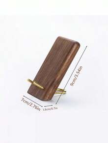 1pc Wooden Desktop Phone Lazy Stand Creative Black Walnut Simple Universal Tablet IPad Support Stand Light Luxury Ornament Phone Stand ﻿ - Multicolor - View 3