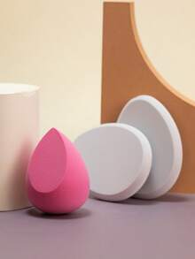 3pcs Reusable Dry & Wet Makeup Sponge Set, Soft Makeup Blender Applicator For Powder, Liquid, Setting Makeup, Suitable For Men And Women, Portable Daily & Travel Essential