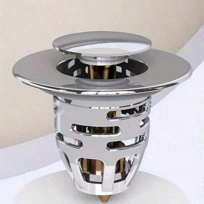 Bounce-Back Drain Core, Sink/Basin Leak Stopper, Basin Bottom Drain, Press-Type Strainer Accessories (Random Color And Style)