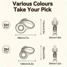 16ft Durable Nylon Automatic Retractable Dog Leash | Extendable Lead For Small To Large Dogs | Blue & White Geometric Design, Easy Walking And Control - Multicolor - View 5