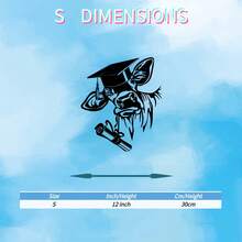 1pc Imaginative Graduation Bull Metal Wall Art | Suitable For Home Walls And Garden Fences, Weather-Resistant Iron Sculpture, Great For Graduation Season, Back To School, Farmhouse Decor Enthusiasts - Black - View 5