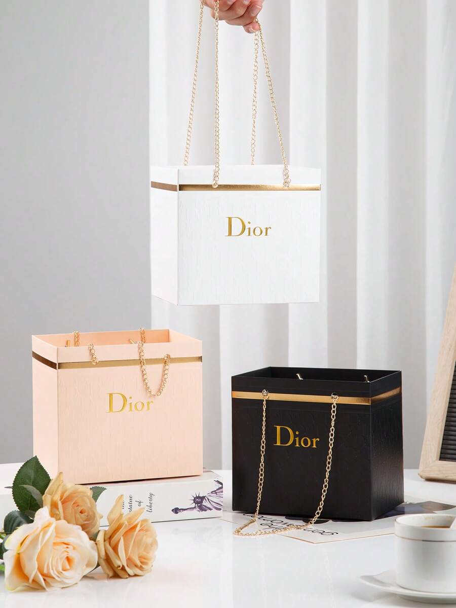 M.Dior 1 pieza Caja de regalo con flor, Empaque de regalo, Artículos para fiestas, Decoración del hogar, Bolsa de tienda de flores, Caja de decoración para boda y fiesta - Adecuado para hombres y mujeres, Ideal para bodas, Día de San Valentín, Propuesta, Aniversario, Regalos, Navidad y otras ocasiones. - Multicolor - Ver 1