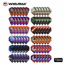 WIN.MAX 72片/套 PET材质飞镖镖翼 - 加厚防碎，高弹性耐磨，专业选手专用，飞行轨迹稳定，风阻小，投掷更精准，通用尺寸，适合比赛和训练 - 彩色 - 查看 4