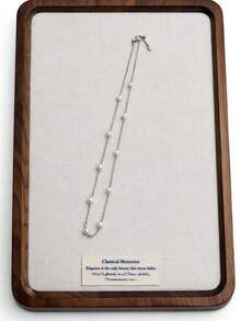 925纯银星光珍珠项链，简约珍珠链，优雅日常饰品