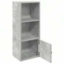 vidaXL Bibliothèque gris béton 31x24x77 cm ingénierie du bois - Gris - Voir 4