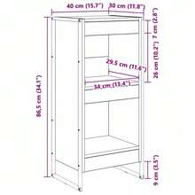 vidaXL Bücherregal, geräucherte Eiche, 80 x 30 x 155 cm, Holzwerkstoff - Braun - Übersicht 11