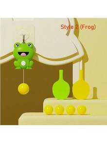 1pc Hanging Ping Pong Trainer, Creative Indoor Door Frame Suspension Automatic Collection Table Tennis Sports Training Coordination Reaction Ability - Multicolor - View 5