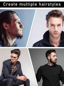 4pcs/Set Hair Styling Brush Set, Wide Tooth Comb, Double-Sided Tail Comb, Barber Tools, Unisex, Beard Stylist Tools, African American Accessories, Black, 4 Styles - Multicolor - View 7