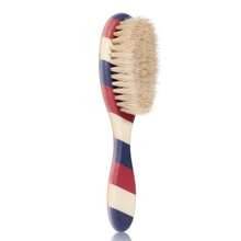 Striped Men's Beard Brush, Oil Head Comb, Broken Hair Cleaning Comb, Hair Cutting Tools Brush, Nylon Bristle Broken Hair Brush - 白毛刷 - 查看 2