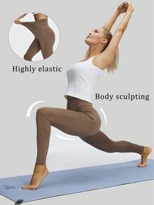 OKP 5pcs Women's High-Waisted Tight Yoga Pants Set With Pockets, Compression Leggings For Sports, Fitness, Running - Nhiều màu - Xem 2