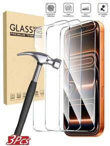 Bộ 3 miếng dán màn hình cường lực siêu nét, phủ toàn màn hình, tương thích với iPhone 17/17Pro/17Air/17Pro Max, 16/16Pro/16Plus/16Pro Max, 15/15Plus/15Pro/15Pro Max, 14/14Plus/14Pro/14Pro Max, 13 Mini/13/13Pro/13Pro Max, 12 Mini/12/12Pro/12Pro Max, 11/11Pro/11Pro Max. Chống trầy xước, chống sốc, chống bám vân tay, độ cứng 9H, dễ dàng lắp đặt. Phụ kiện bảo vệ màn hình thiết yếu, thích hợp sử dụng hàng ngày, văn phòng, nhà. Miếng dán màn hình điện thoại, phụ kiện điện thoại, chống nước, chống sốc, chống rơi, chống trầy xước. - Trong sáng - Xem 34