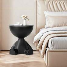 Modern Bear-Shaped Nightstand - A Sturdy Plastic Multi-Functional Nightstand And Bookshelf, With A Space-Saving Stackable Design, Easy To Assemble, And Cute Bear Shape Is Suitable Children's Rooms.Small Space (Black,  Plastic Furniture) - 白色 - 查看 8