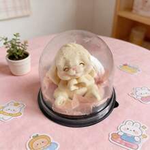 可爱兔子造型蜡模，树脂硅胶材质 - 拥有生动的眼睛和蓬松的耳朵，适用于制作蜡烛、肥皂、史莱姆、石膏、蜡制品 - DIY生日、情人节、复活节装饰品 - 耐用易清洗的硅胶模具，适合家居装饰或礼品制作，兔子配件，礼品制作，纹理细节，灵活的工艺工具 - 坐臥心型兔子矽膠模具 - 查看 9