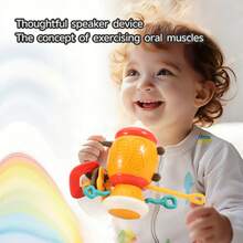 Baby Busy Milk Bottle Digital Cognitive Toy Calming Toy Bid623irectional Rotatable Pull Rope Toy With Whistle Device - Multicolor - View 5