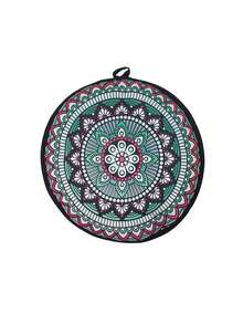 波西米亚曼陀罗图案保温食品袋 - 可重复使用的保温午餐卷饼袋，适用于厨房/野餐，时尚圆形保温/保冷容器 - 彩色 - 查看 7