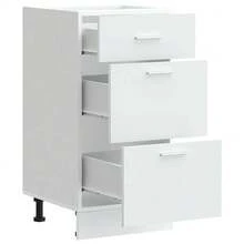 vidaXL Meuble bas "Lyon" Blanc 40 x 46 x 81,5 cm Bois d'ingénierie - Blanc - Voir 5