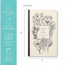 Softcover Journal - My Heart Gives Thanks… – A Write Now Journal With 128 Lined Pages, 5″W X 8″H - Trái Tim Trắng - Xem 3
