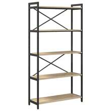 vidaXL Étagère Chêne Sonoma 80 x 30 x 155 cm Bois d'ingénierie - Tabac - Voir 2