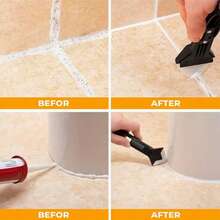 1 Set Caulk Removal Tool Kit, Multi-Functional Sealant Scraper With Ergonomic Handle, Durable Plastic For Cleaning And Renewing Kitchen, Bathroom, Sink, Window Cracks - Multicolor - View 8