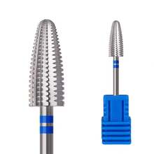 钨钢指甲打磨头，快速卸甲打磨头，耐用美甲沙龙工具替换钻头 - 灰色 - 查看 6