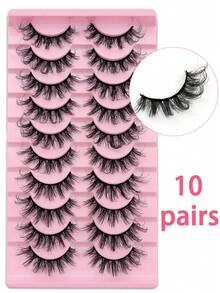 10 Pairs Of DD Russian Curl Holiday Eyelashes, High Curl, Thick And Bold Full Eyelash Extension - Spiky Manga Lashes - View 3