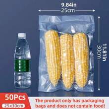 100pcs Mesh Vacuum Bags, Textured Vacuum Bags, Airtight Bags For Cooked Food Vacuum Sealing And Preservation - Beige - View 16