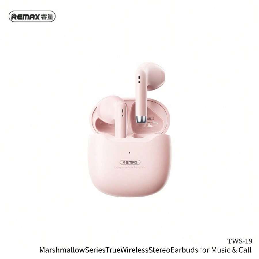 REMAX Marshmallow Series True Wireless Stereo Earbuds For Music&Call TWS-19 - Pink - View 1