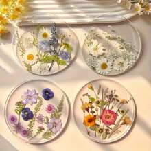 2D Graphic Design, Universal For Home Use, Home Decoration Coasters, Various Flower Series Coasters For Heat Insulation Cups, Bowls. Easy To Clean - Multicolor - View 8