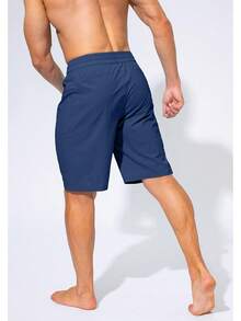 Men's Swim Trunks Quick Dry Board Shorts With Zipper Pockets Beach Shorts Bathing Suits Men - No Mesh Liner - 午夜 - 查看 4
