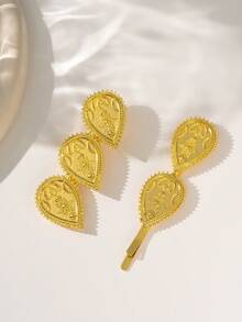 Herseygold 1pc Middle Eastern Arabic Bridal Jewelry Totem Hairclip, Holiday Hair Accessory, Daily Wear, Friend Gift