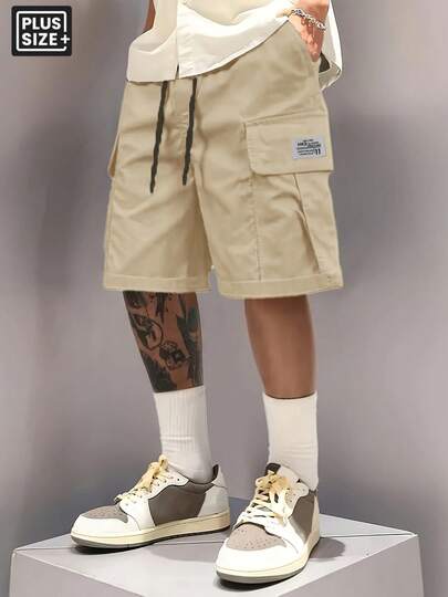 Plusstorlekar herrsportshorts, sommarbyxor för vardagsbruk, joggingbyxor, lätta och slitstarka strandshorts med 5 tums innersöm, lämpliga för löpning, utomhusresor, strand, shopping, dejting, vardagskläder, fars dag-present