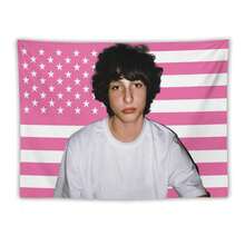 Mike Finn Wolfhard Celebrity Tapestry Thing Pink American Flag Print Stranger - Dorm Room Essential Wall Hanging For Bedroom & Living Room Decor - 彩色 - 查看 10